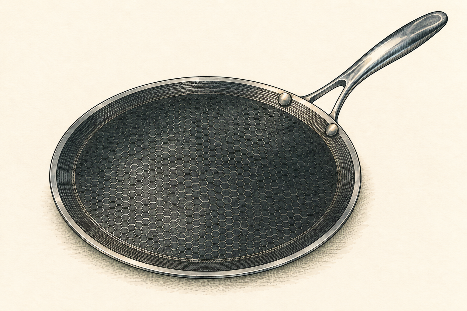 Illustration of HexClad Hybrid Griddle Pan