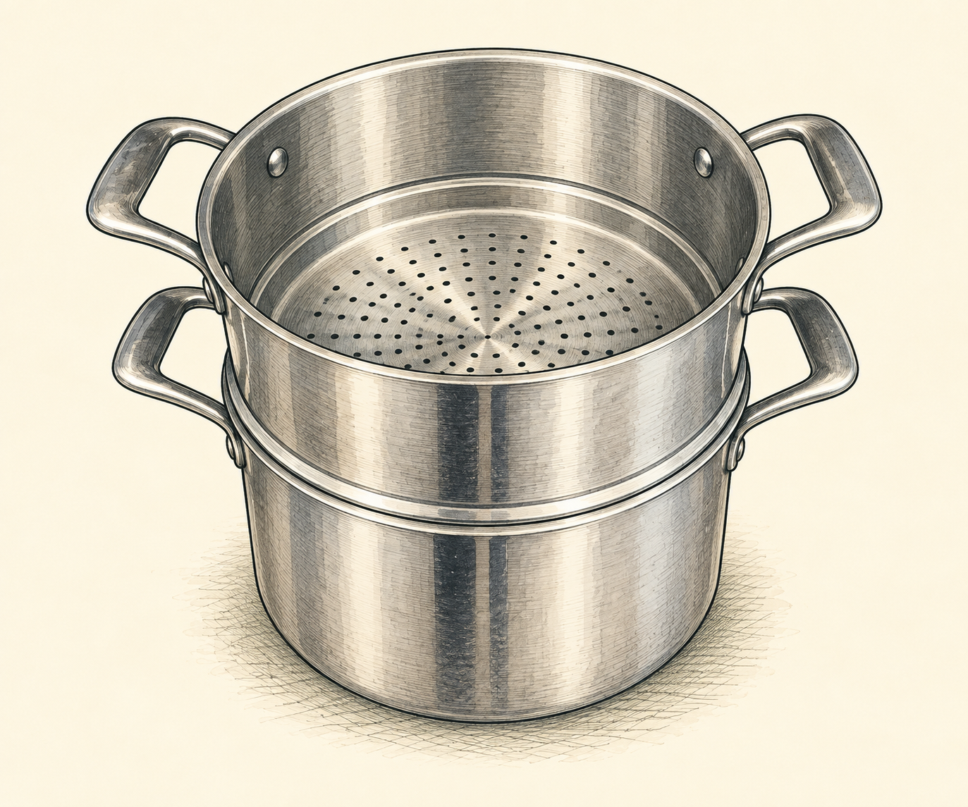 Illustration of Stainless Steamer Insert Set