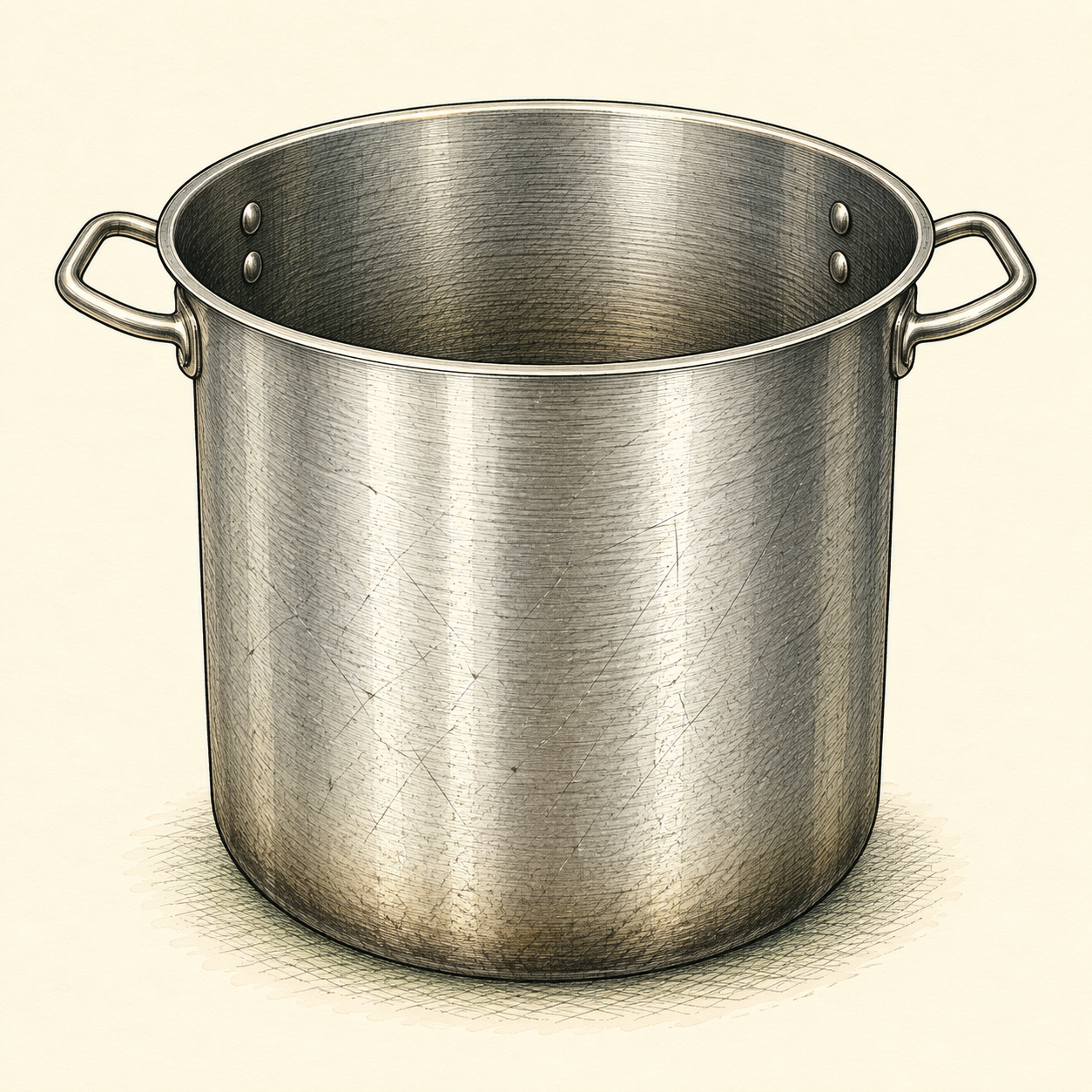 Illustration of Tall Commercial Stainless Stockpot